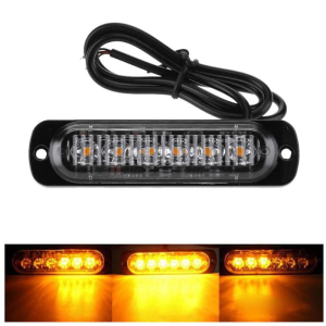 Placa LED 6 Luz Amarilla 12/24V Moto/Carro