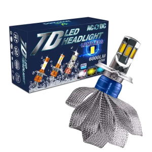 4T2 Bombillo Led H4 Con Disipador De Correas Para Moto/carro
