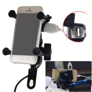Porta Celular Para Espejos Cargador Usb Araña Universal