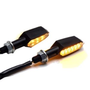 Direccional LED Mini de doble cara Fijo color Ámbar 12V para Moto