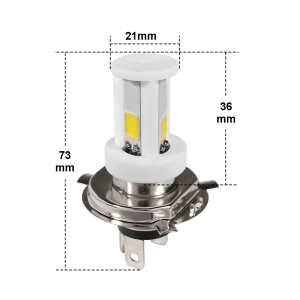 FE - copia Bombillo Luz Led H4 15w Led 3 Cob Carro/moto 2400l Bico
