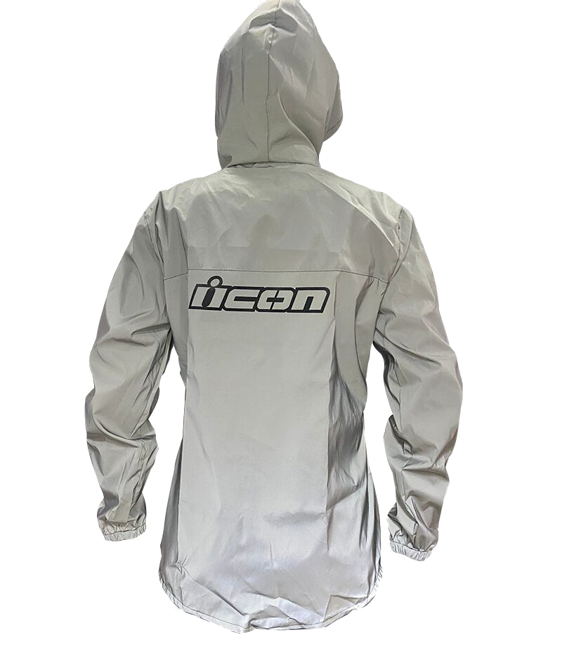 Chaqueta Reflectiva Con Capucha En Tela Reflectante Semi Impermeable - Imagen 5
