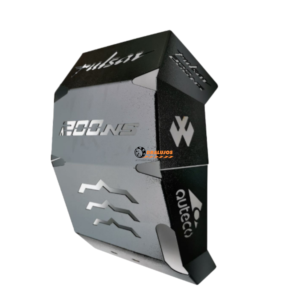 Cubre Carter En Acero Inoxidable Para Moto Ns 200 - Imagen 1