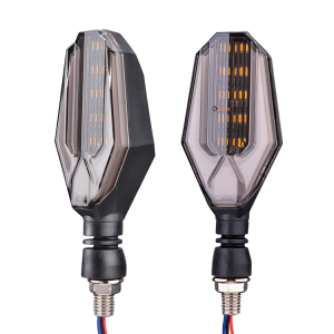 WES Direccionales Led Doble Color Secuencial Moto Universal Fl