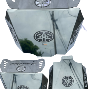 Protector Cubre Carter Cromado Para Moto Crypton Fi