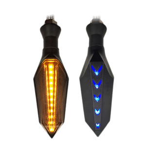vews Direccionales Led Color Ambar Secuencial Y Azul Moto Unive