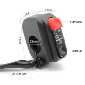 w Suichet 2 Botones Multifuncional 12V ABS para Moto 22mm