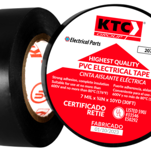 Cinta aislante negra KTC 600V para Instalación
