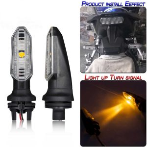Direccional Secuencial LED 12V color ámbar para moto